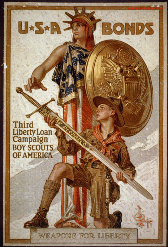 WW I Poster, U S A Bonds Third Liberty Loan, Boy Scouts of America, J. C. Leyendecker
