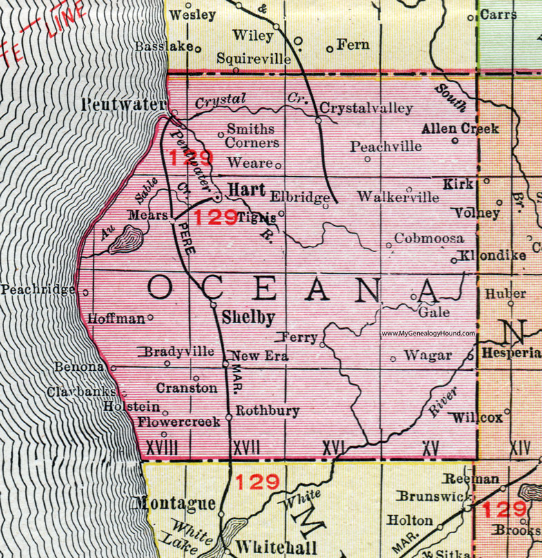 Hesperia Michigan Map | Zip Code Map