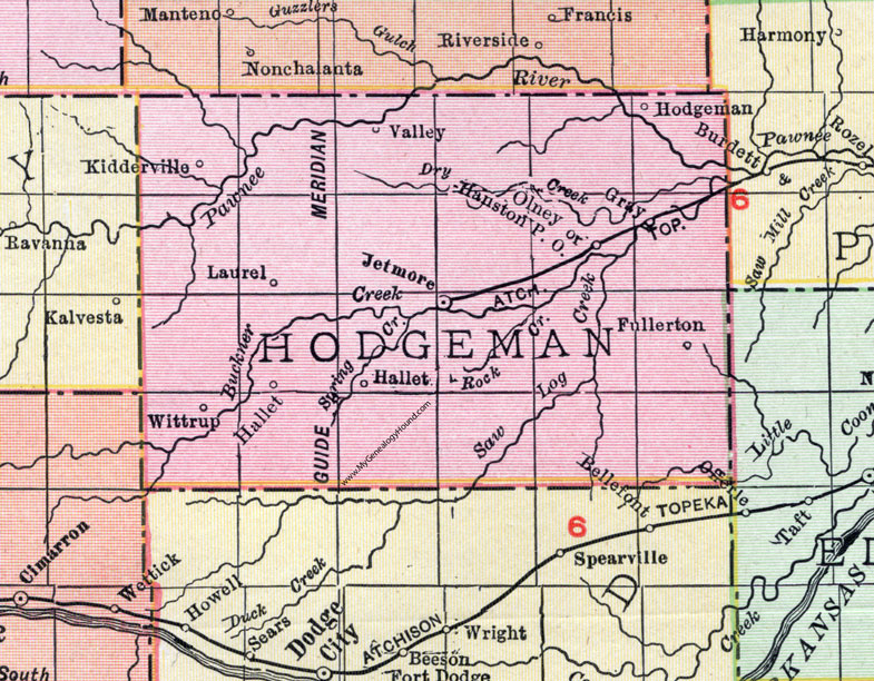 Hodgeman County, Kansas, 1911, Map, Jetmore, Hanston, Kidderville, Laurel, Wittrup, Hallet, Valley, Olney, Fullerton, Hodgeman City, Gray