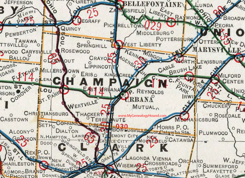 Champaign County, Ohio 1901 Map Urbana, Mechanisburg, Saint Paris, North Lewisburg, Rosewood, Woodstock, Mingo, Westville, OH Champaign County, Ohio 1901 Map Urbana, Mechanisburg, Saint Paris, North Lewisburg, Rosewood, Woodstock, Mingo, Westville, OH