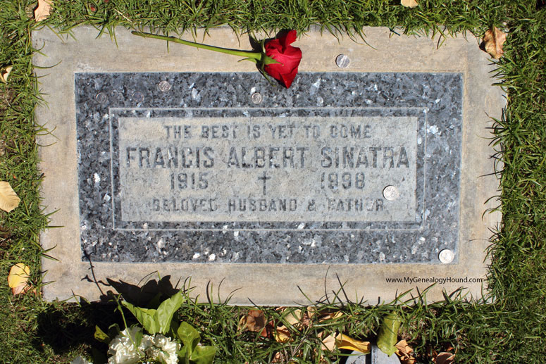 Frank Sinatra, grave and tombstone, Desert Memorial Park Cemetery, Cathedral City, California, photo