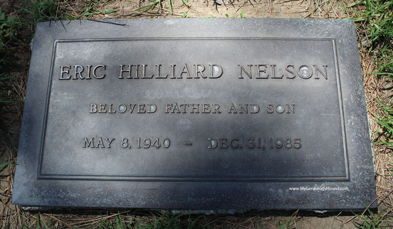 Eric Hilliard "Rick" Nelson, grave and tombstone, Forest Lawn, Hollywood Hills, Los Angeles, California, photo