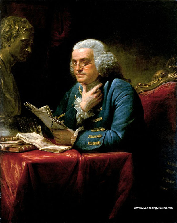 Benjamin Franklin, 1767, painting by David Martin