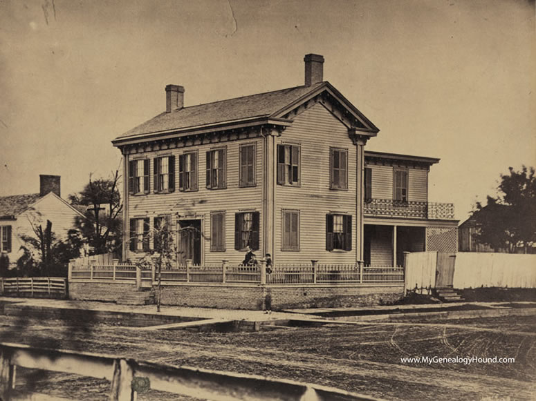 Abraham Lincoln at his home, 1860, Springfield, Illinois, historic photo, by John Adams Whipple