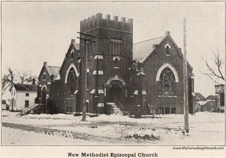 Victoria, Illinois, New Methodist Episcopal Church, 1917, historic photo