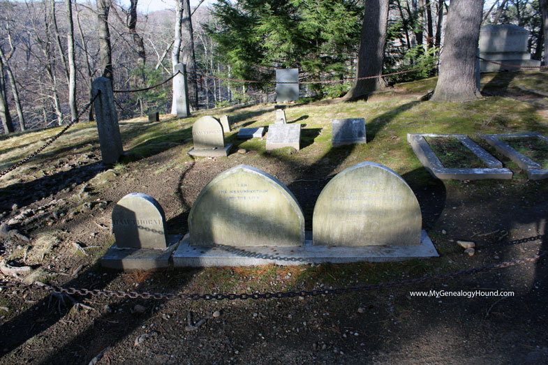 Concord, Massachusetts, Nathaniel Hawthorne, Tombstone and Grave, Sleepy Hollow Cemetery, photo