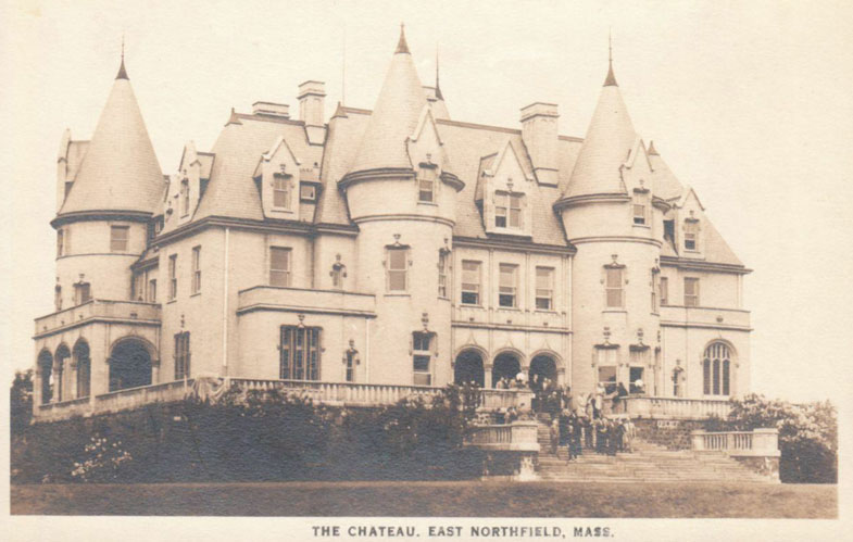 An early view of Schell Chateau, Northfield Chateau or  The Chateau, Northfield, Massachusetts.  
