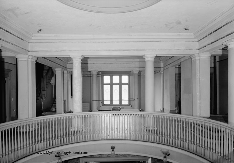Great Center Hall, second floor, Schell Chateau, Northfield, Massachusetts.