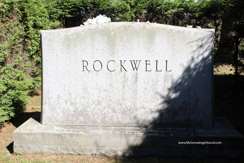 Stockbridge, Massachusetts, Norman Rockwell, tombstone and grave, front side, photo