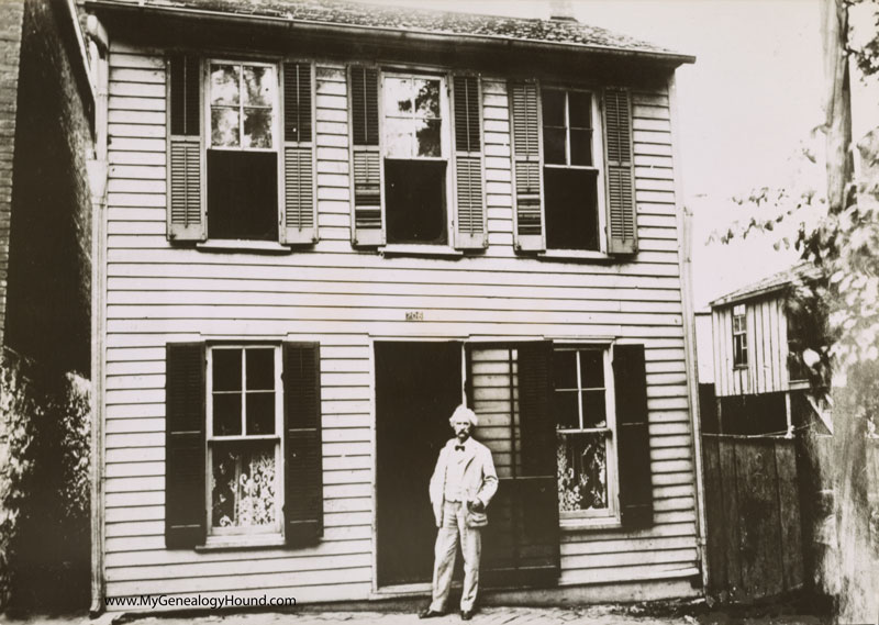 Hannibal, Missouri, Samuel Clemens, Mark Twain, Boyhood Home, historic photo