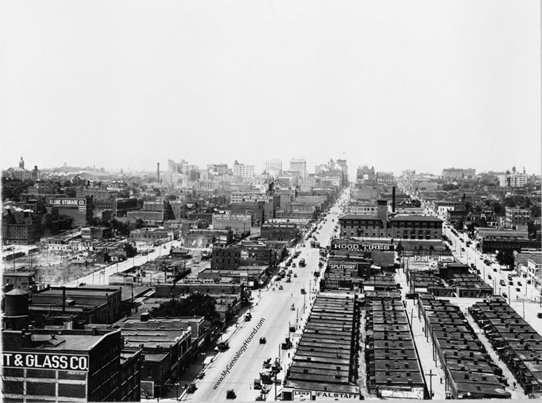 Kansas City, Missouri, 1915, Business District, historic photo
