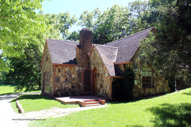 Rocky Ridge Farm Rock House, Home of Laura Ingalls Wilder, 1928-1936, Mansfield, Missouri, front door view photo