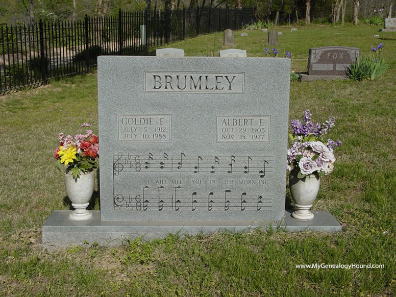 Powell, Missouri, Alfred E. Brumley, Grave and Tombstone, photo