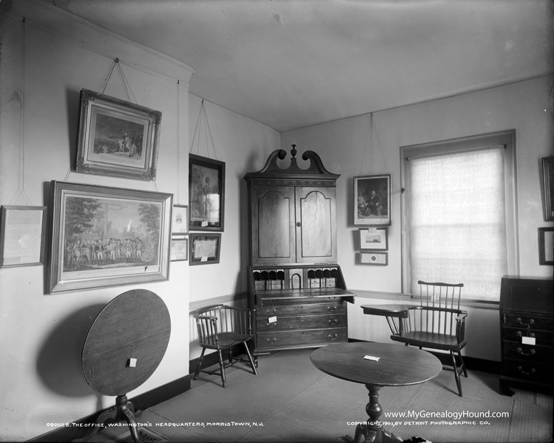 office used by General Washington December 1779 to June 1780 at the Ford Mansion, Morristown, New Jersey