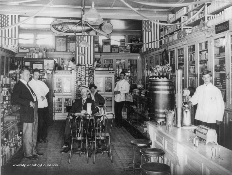 Islip, New York, Long Island, Collins Pharmacy, historic photo