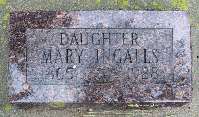 Mary Ingalls, tombstone and grave, Little House on the Prairie, De Smet, South Dakota