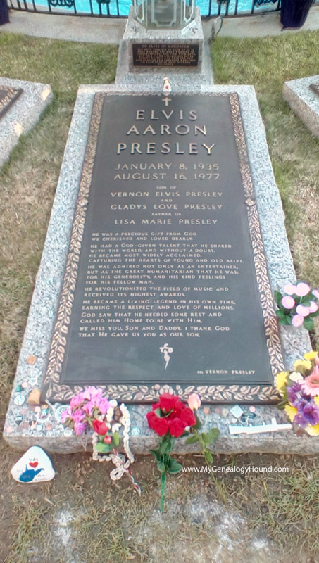 The grave of Elvis Presley, Graceland, Meditation Garden, Memphis, Tennessee