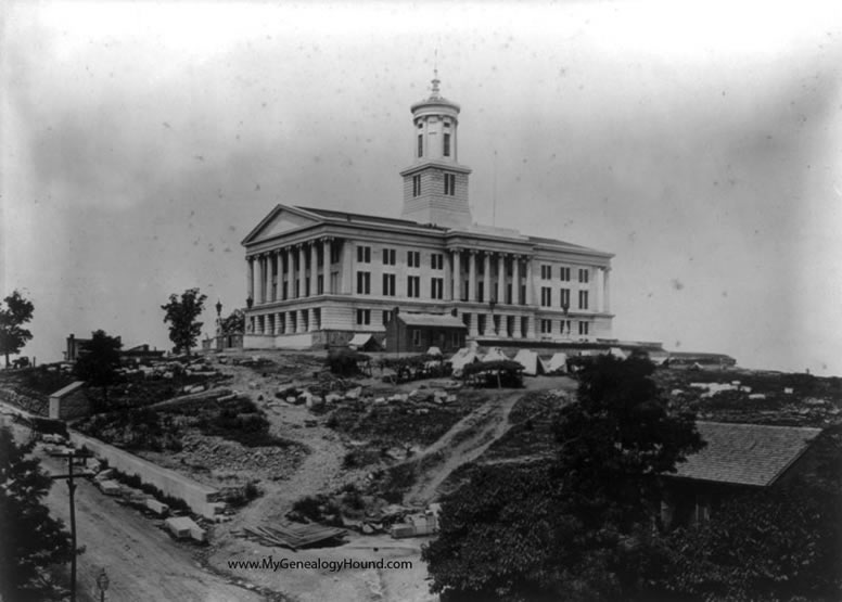 Nashville, Tennessee, State Capitol Building, 1863-1864, historic photo