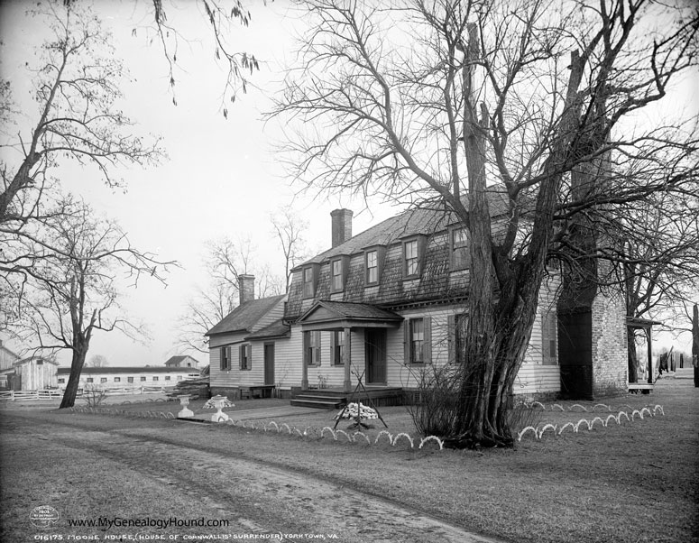 Yorktown, Virginia, The Moore House, Where terms for the surrender of the British Army led by General Charles Cornwallis were negotiated, historic photo