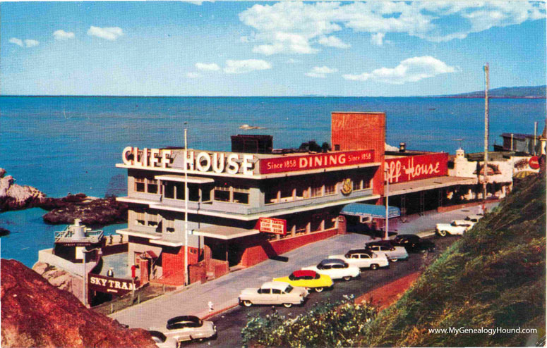 The Cliff House, San Francisco California, 1940's, vintage postcard