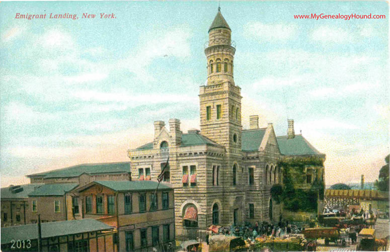 New York City Barge Office Emmigrant Landing Vintage Postcard