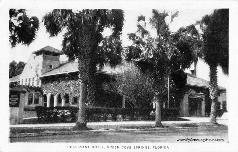 Green Cove Springs, Florida, Qui-Si-Sana Hotel, vintage postcard photo