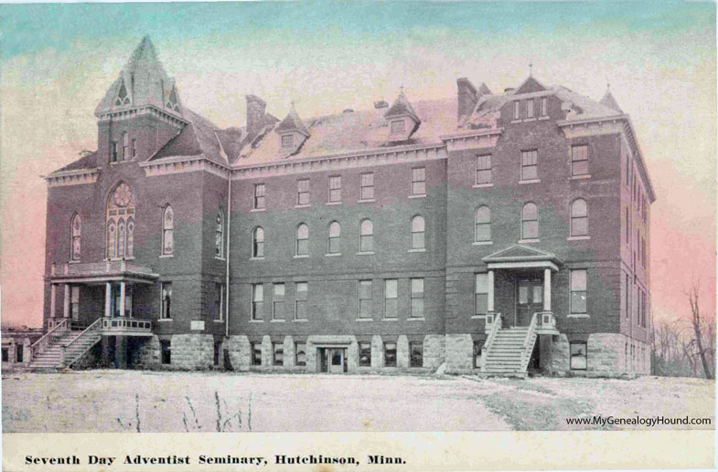 Hutchinson, Minnesota, Seventh Day Adventist Seminary, vintage postcard photo