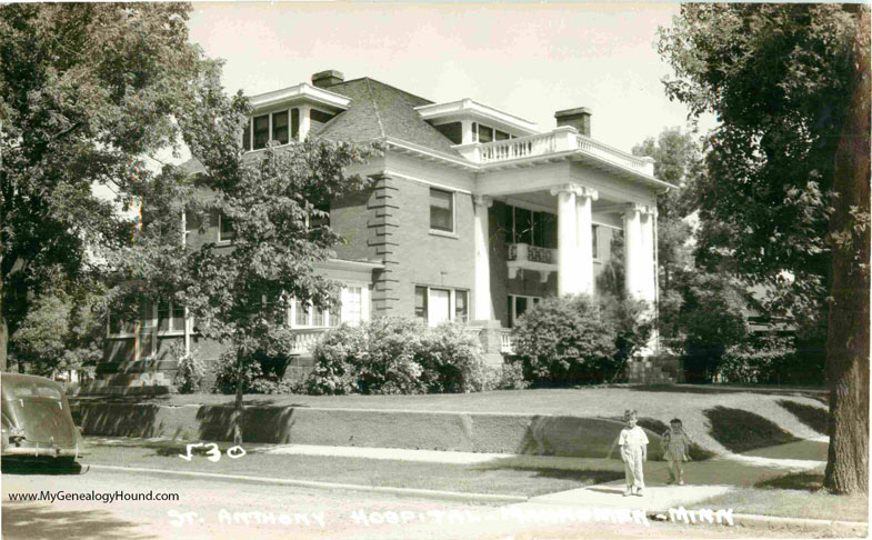 Mahnomen, Minnesota, St. Anthony Hospital, vintage postcard photo