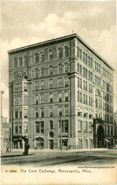 Minneapolis, Minnesota, The Corn Exchange, vintage postcard photo