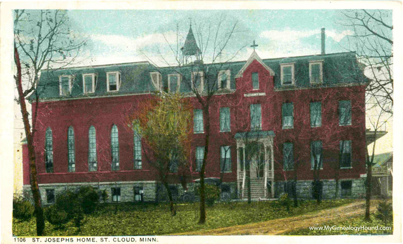 St. Cloud, Minnesota, St. Josephs Home, vintage postcard photo