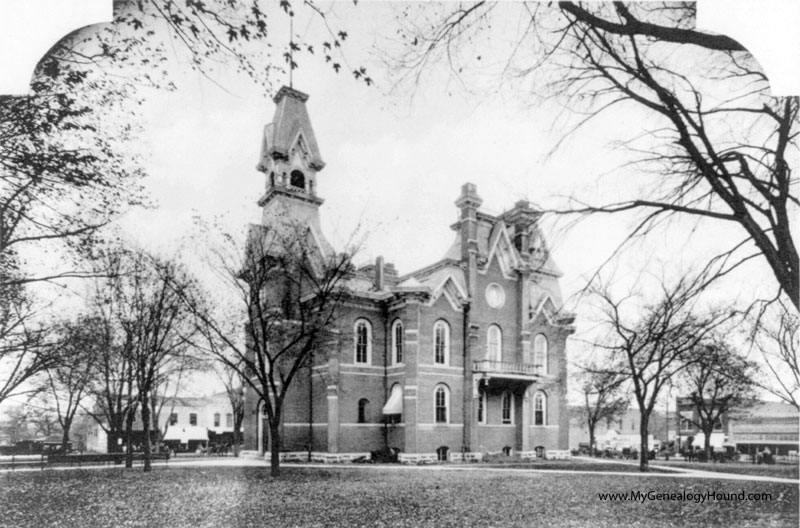 Neosho, Missouri, Newton County Court House, 1908, historic photo