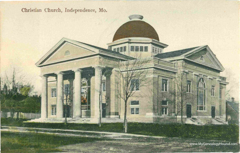 Independence, Missouri, Christian Church, vintage postcard photo