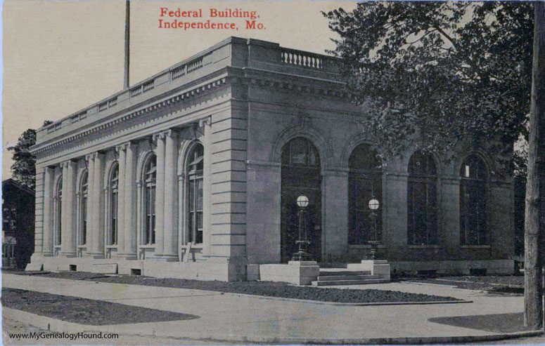 Old Federal Building, Independence, Missouri, vintage postcard, photo