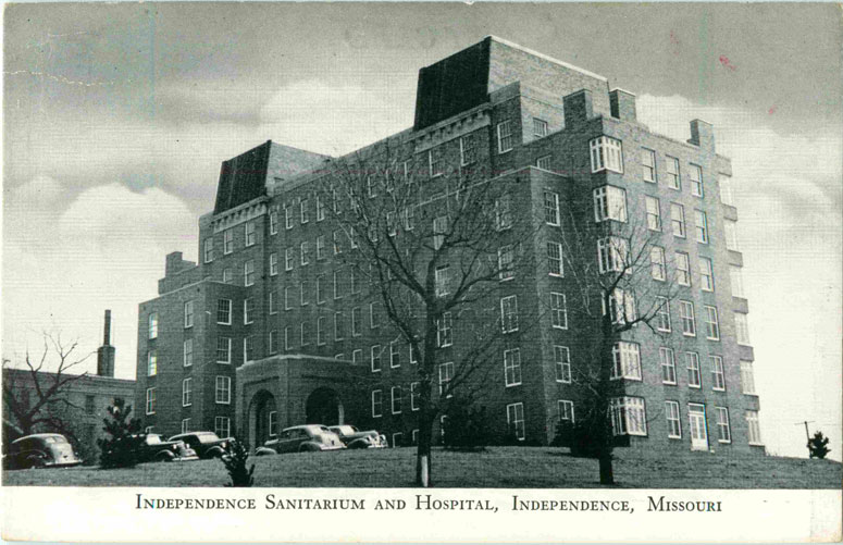 The second Independence Sanitarium and Hospital building, Independence, Missouri, vintage postcard, photo