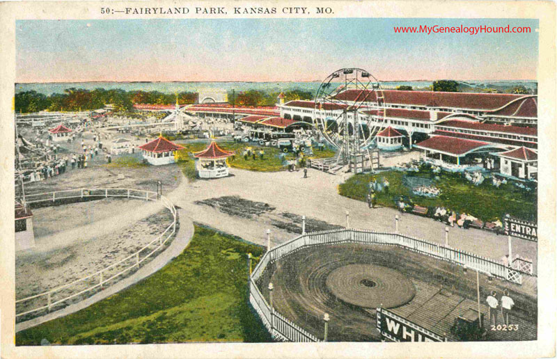 Kansas City, Missouri, Fairyland Park, vintage postcard, Historic Photo