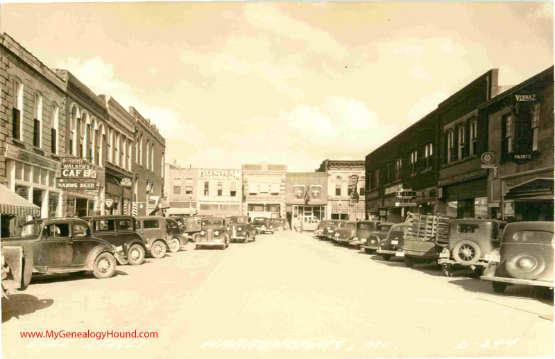 Warrensburg, Missouri, Pine Street, vintage postcard, Historic Photo, Johnson County, MO
