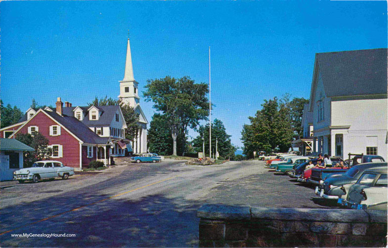 Dublin, New Hampshire, Street Scene, vintage postcard photo