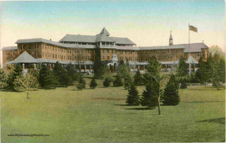 Denville, New Jersey, St. Francis Health Resort, Main Building, vintage postcard, historic photo