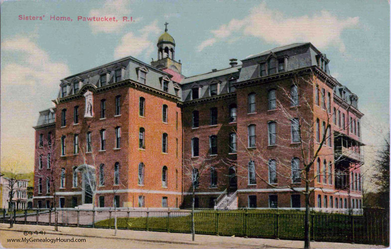 Pawtucket, Rhode Island, Sisters' Home, vintage postcard, photo