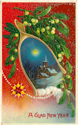 New Years Day Vintage Postcard 001