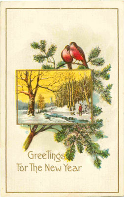 New Years Day Vintage Postcard 003