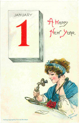 New Years Day Vintage Postcard 017