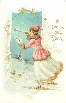 New Years Day Vintage Postcard 021