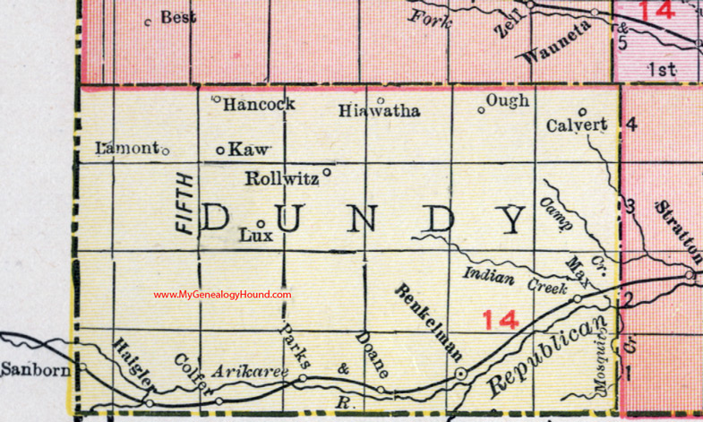Dundy County, Nebraska, map, 1912, Benkelman, Haigler, Parks, Max, Doane, Sanborn, Ough, Lamont, Hiawatha, Calvert, Colfer, Rollwitz