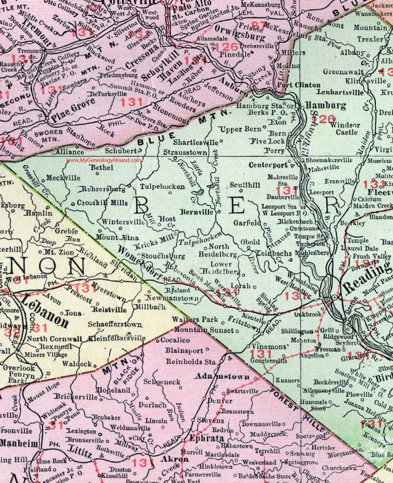 map of berks county pa Berks County Pennsylvania 1911 Map By Rand Mcnally Reading Pa map of berks county pa