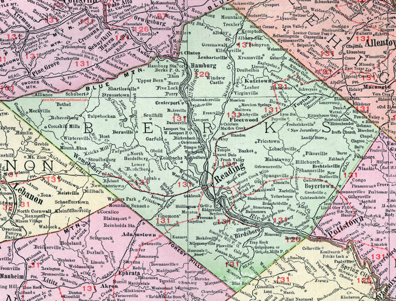 berks county pa map Berks County Pennsylvania 1911 Map By Rand Mcnally Reading Pa berks county pa map