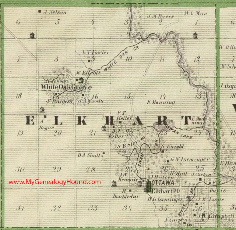 Elkhart Township, Polk County, Iowa 1875 Map