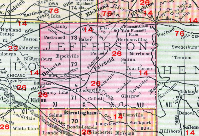 Jefferson County Iowa Map - Oconto County Plat Map