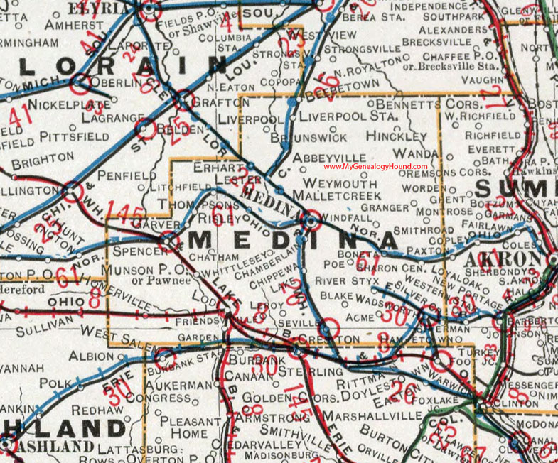 Medina County Map