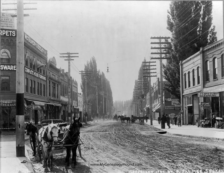 Lewiston, Idaho, Street Scene, 1908, historic photo